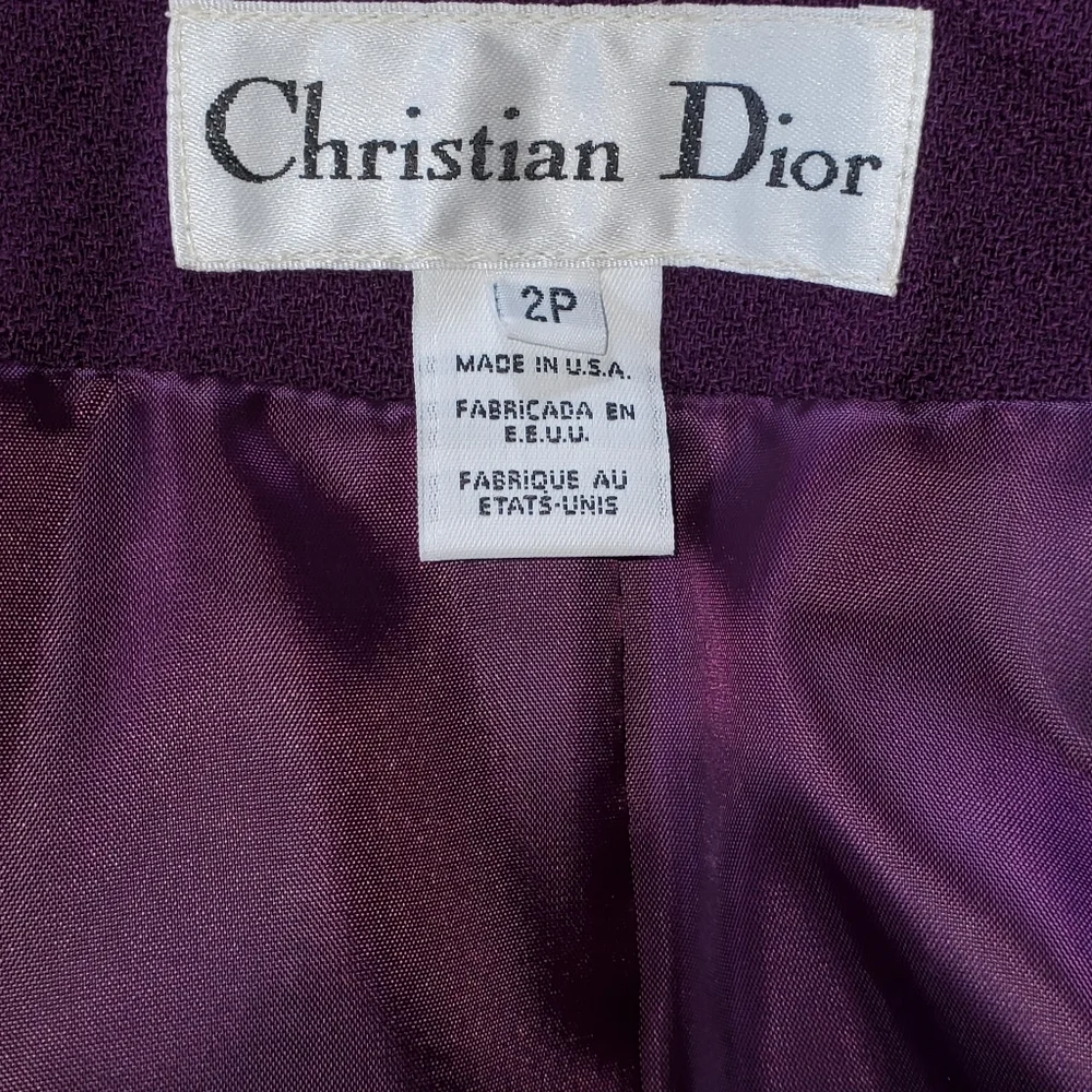 Original Christian Dior SUIT. Never been worn. 100% wool . Size 2 p